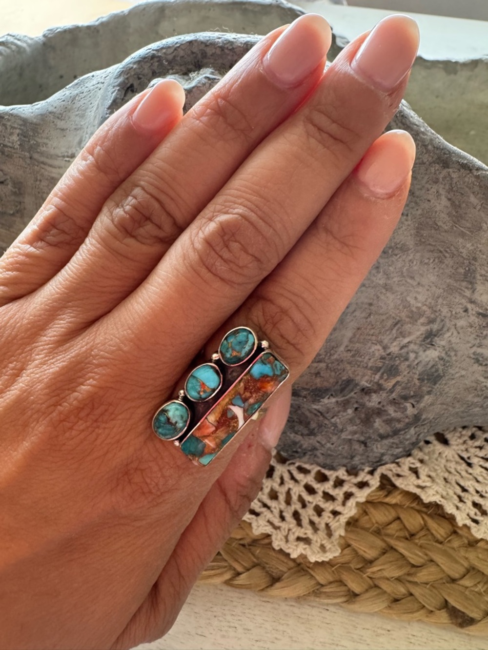 TURQUOISE STERLING SILVER RING